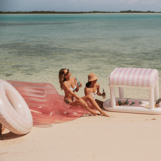 Pink Striped Tube Float