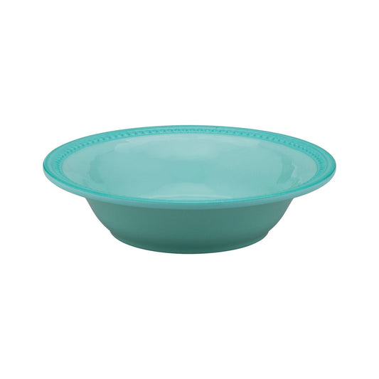 Beaded 8 1/4" Melamine Bowl, Aqua