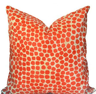 Puff Dotty Coral Outdoor Pillow