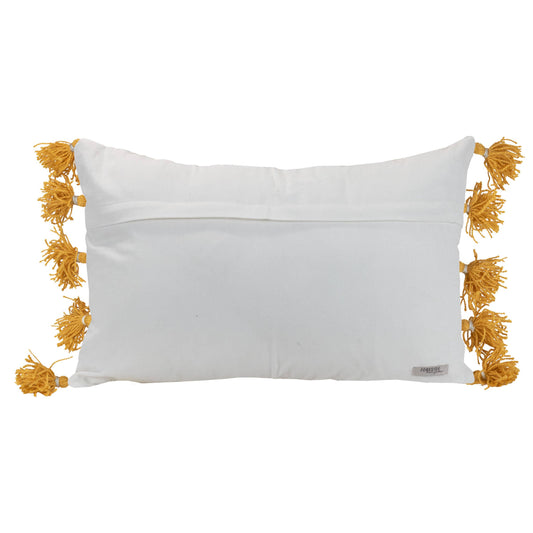Foreside Home & Garden Adeline Ochre Diamond 14x22 Out/Indoor Filled Pillow